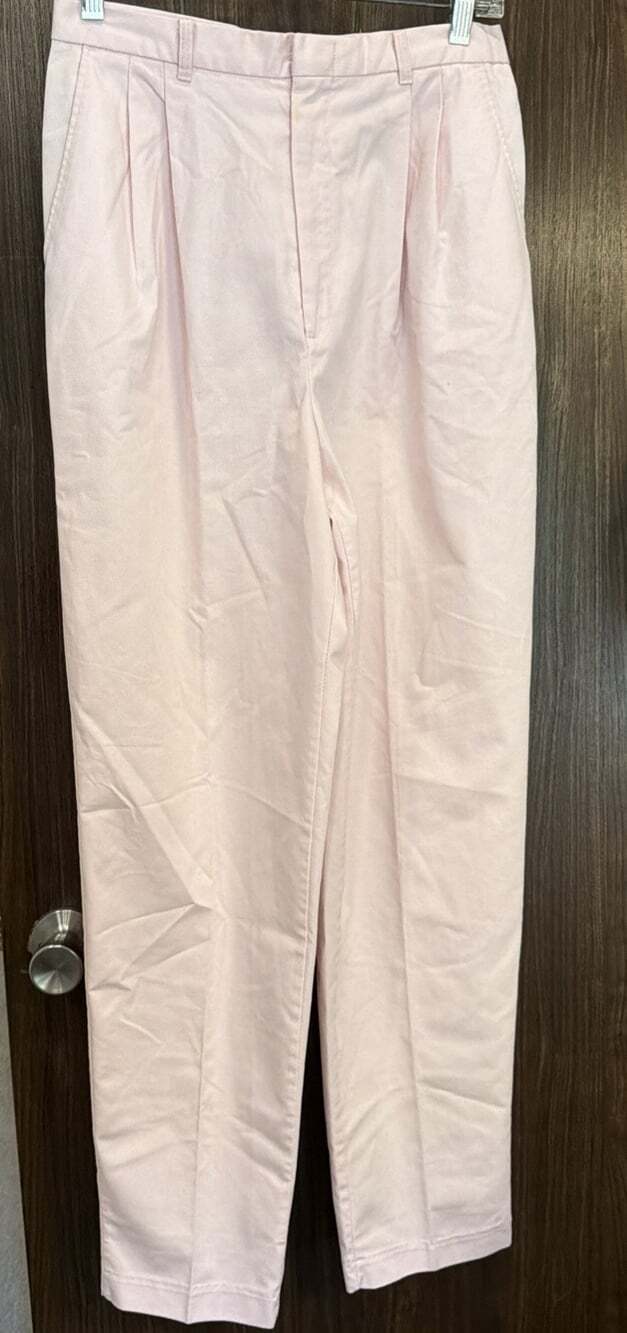 VNTG High-Waisted Wide Tapered Leg 90s OfficeWear Whimsical Pink14 27/28
